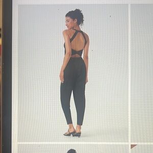 Halara U neck harem casual jumpsuit D-F Cups